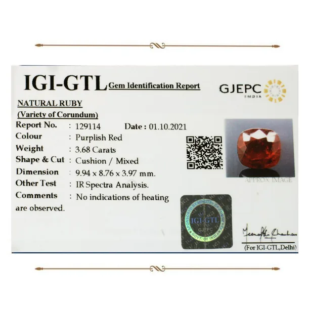 African Ruby 3.68ct On-Demand view 3