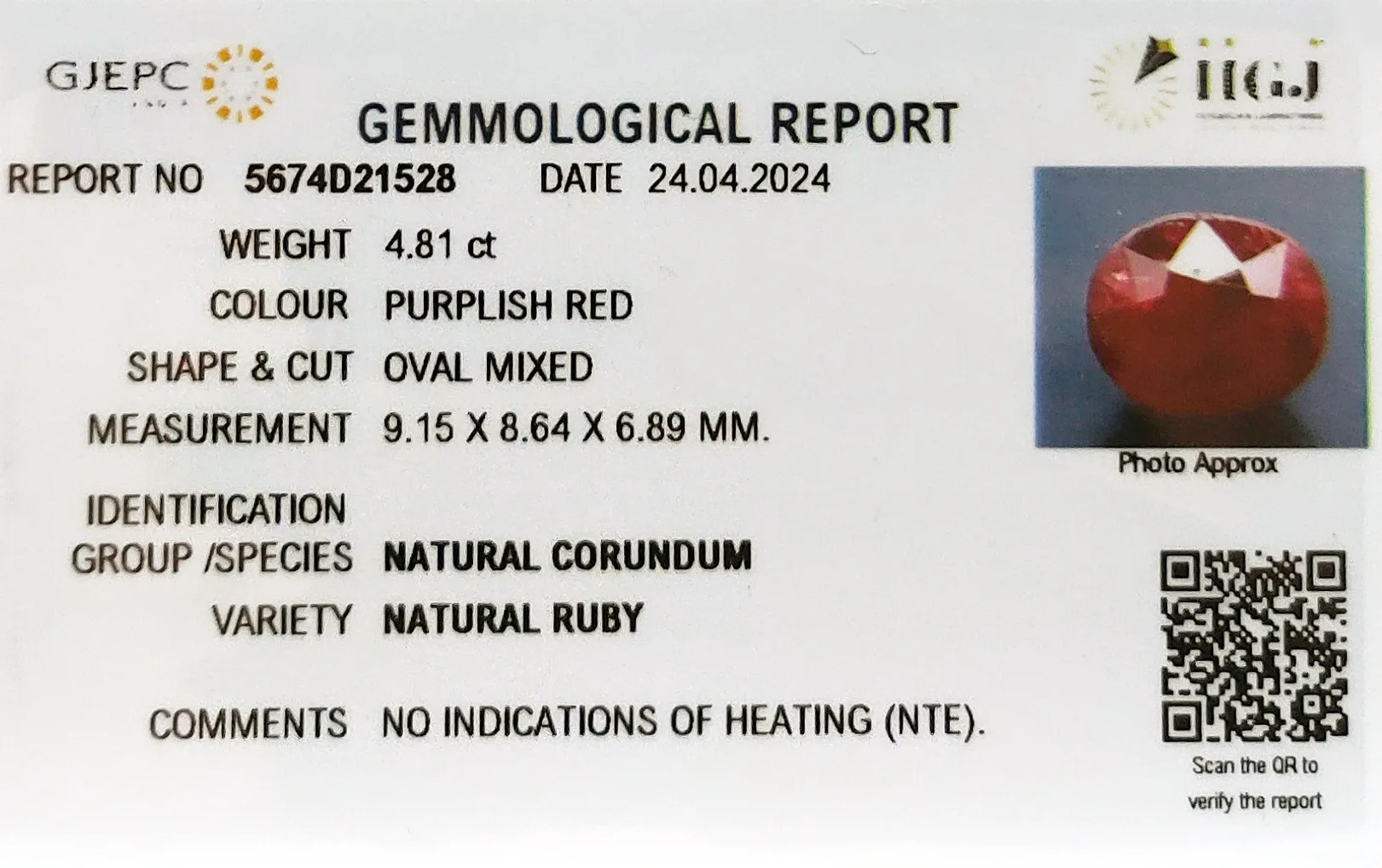 African Ruby 4.81ct. (Premium) view 3
