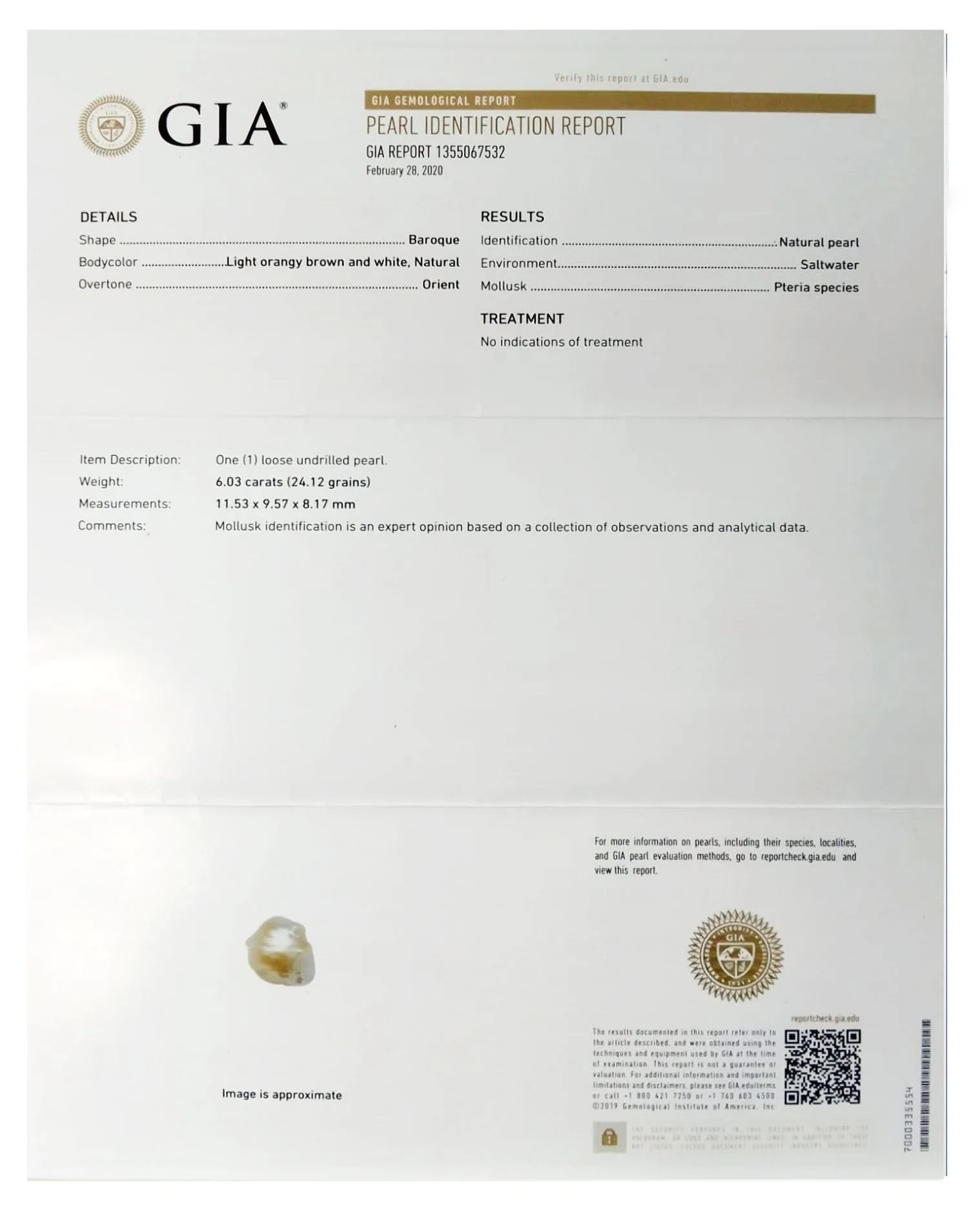 Basra Pearl 6.03ct.On-Demand view 2
