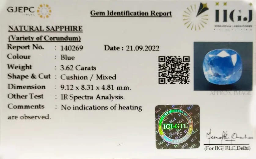 Blue Sapphire 3.62ct. (Economy) view 2