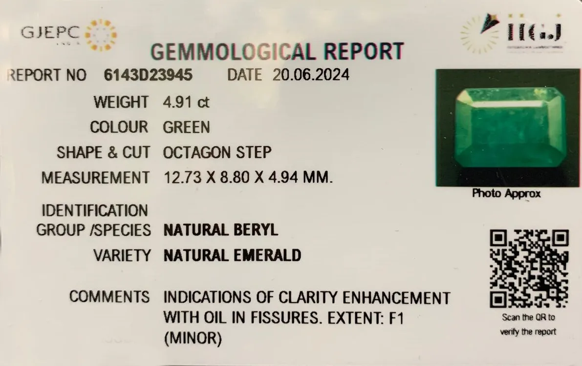 Emerald 4.91ct. (Economy) view 3