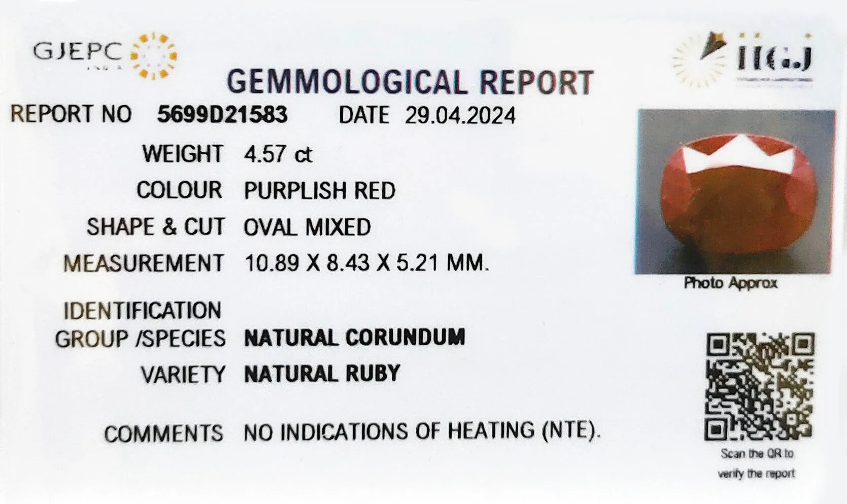 African Ruby 4.57ct. (Premium) view 2