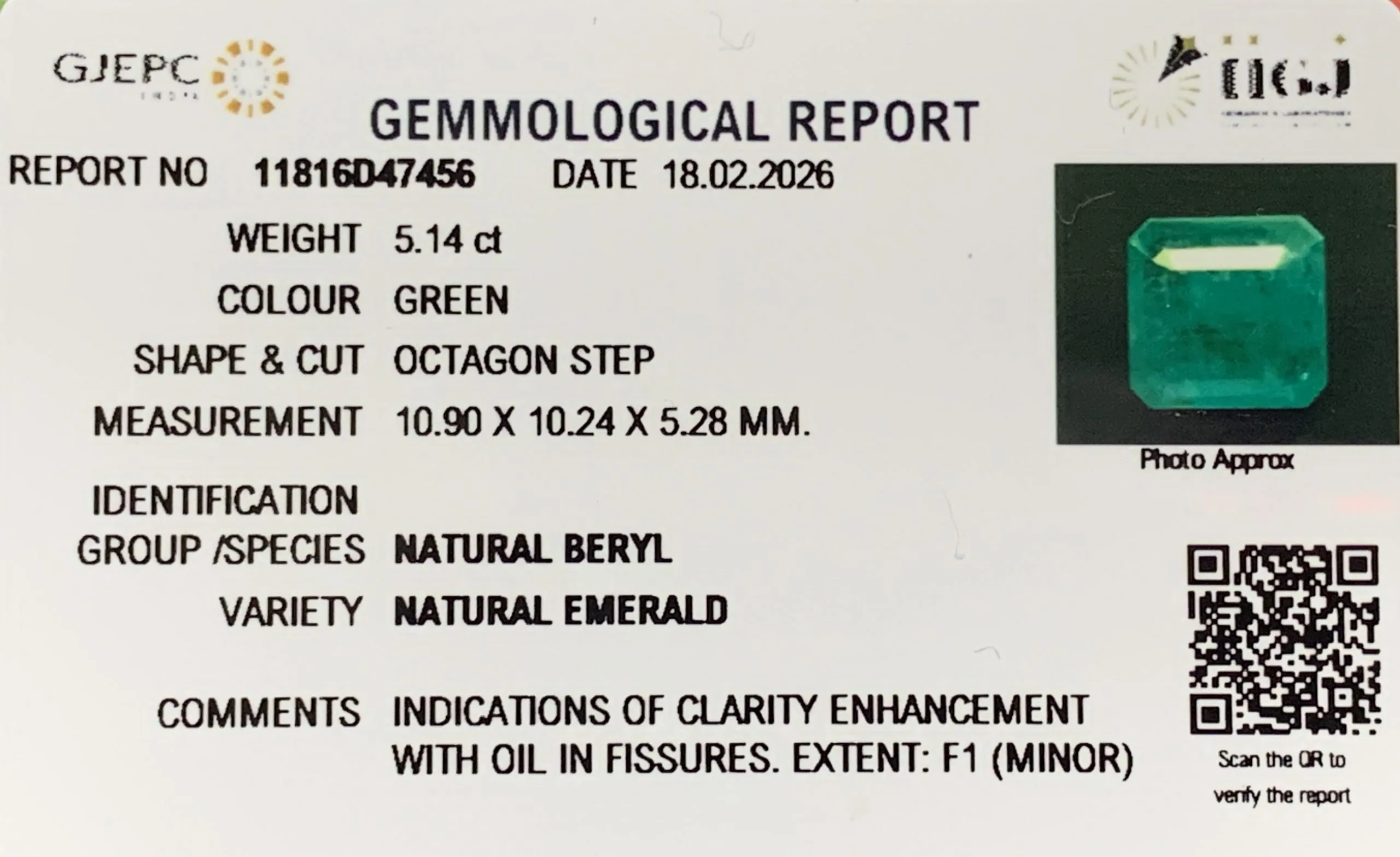Emerald 5.14ct. (Luxury) view 2