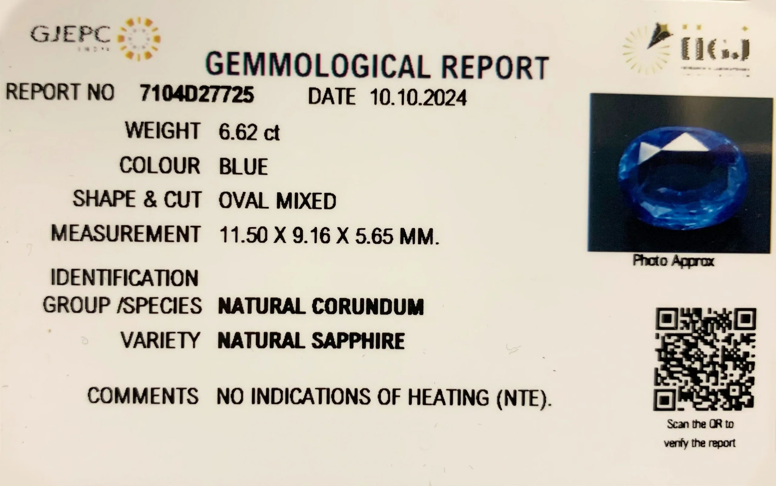 Blue Sapphire 6.62ct.On-Demand view 2