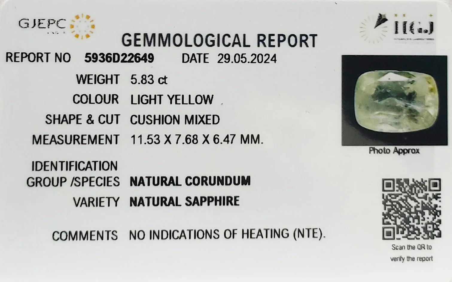 Yellow Sapphire 5.83ct. (Premium) view 3