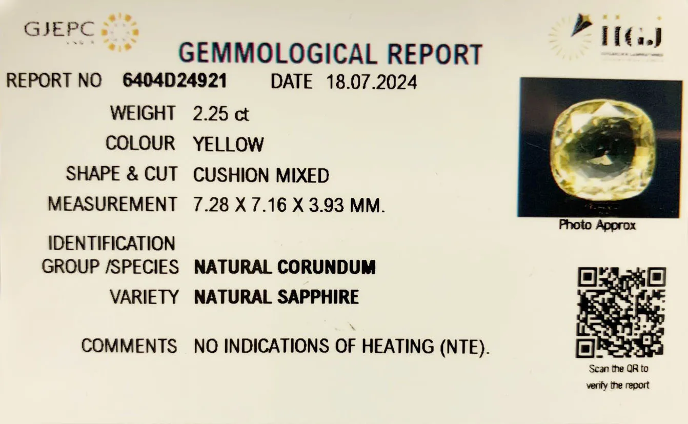 Yellow Sapphire 2.25ct. (Luxury) view 3