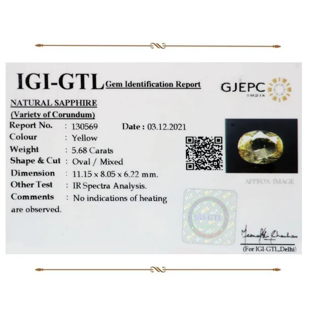 Yellow Sapphire 5.68ct.On-Demand view 2
