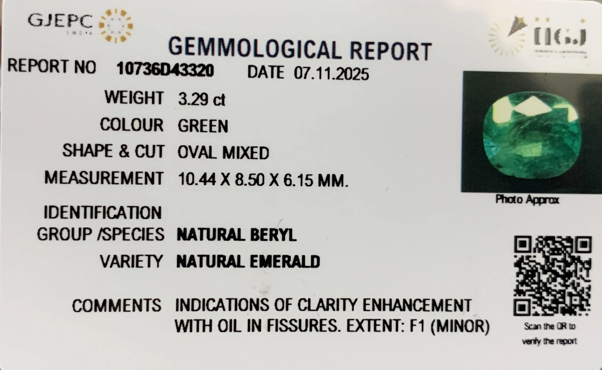 Emerald 3.29ct. (Luxury) view 3
