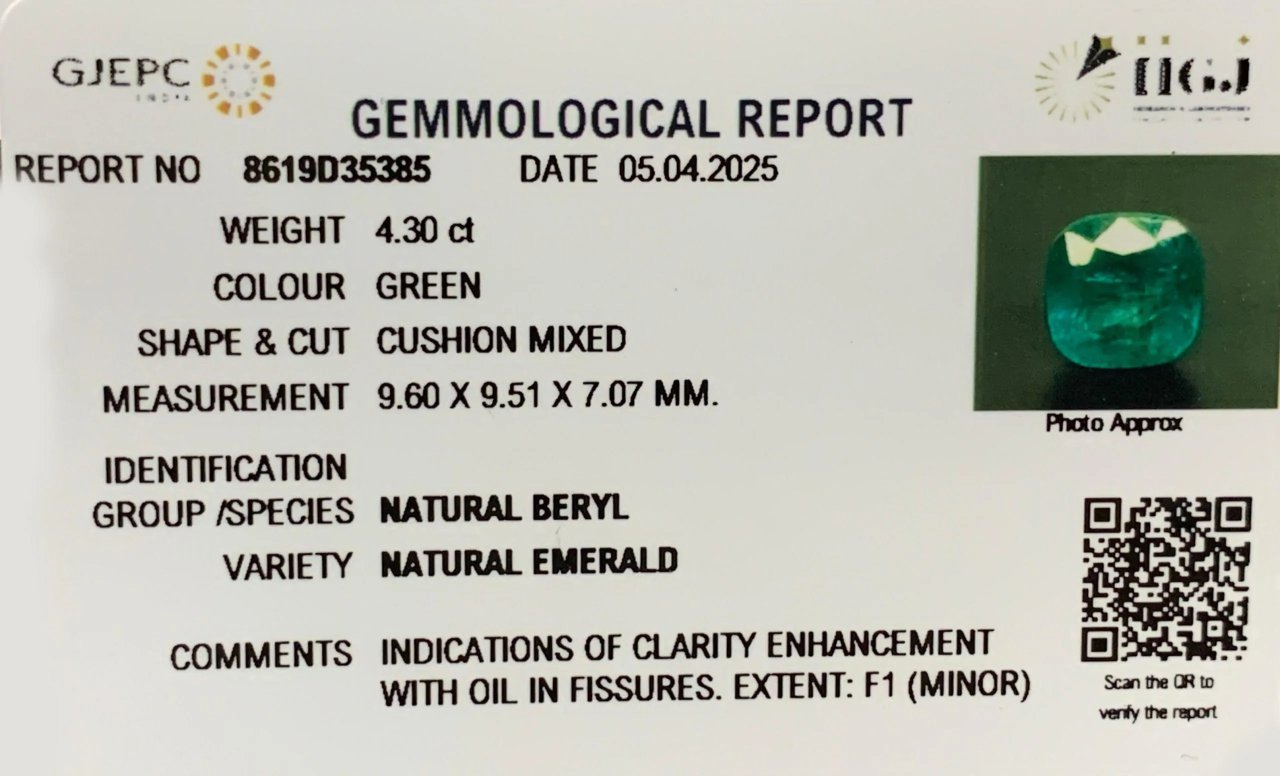 Emerald 4.30ct. (Luxury) view 3