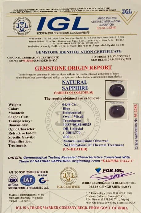 Blue Sapphire 4.48ct.On-Demand view 2