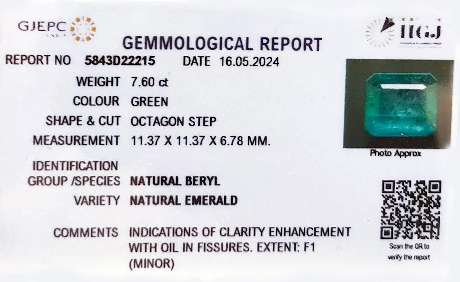 Emerald 7.60ct. (Luxury) view 2