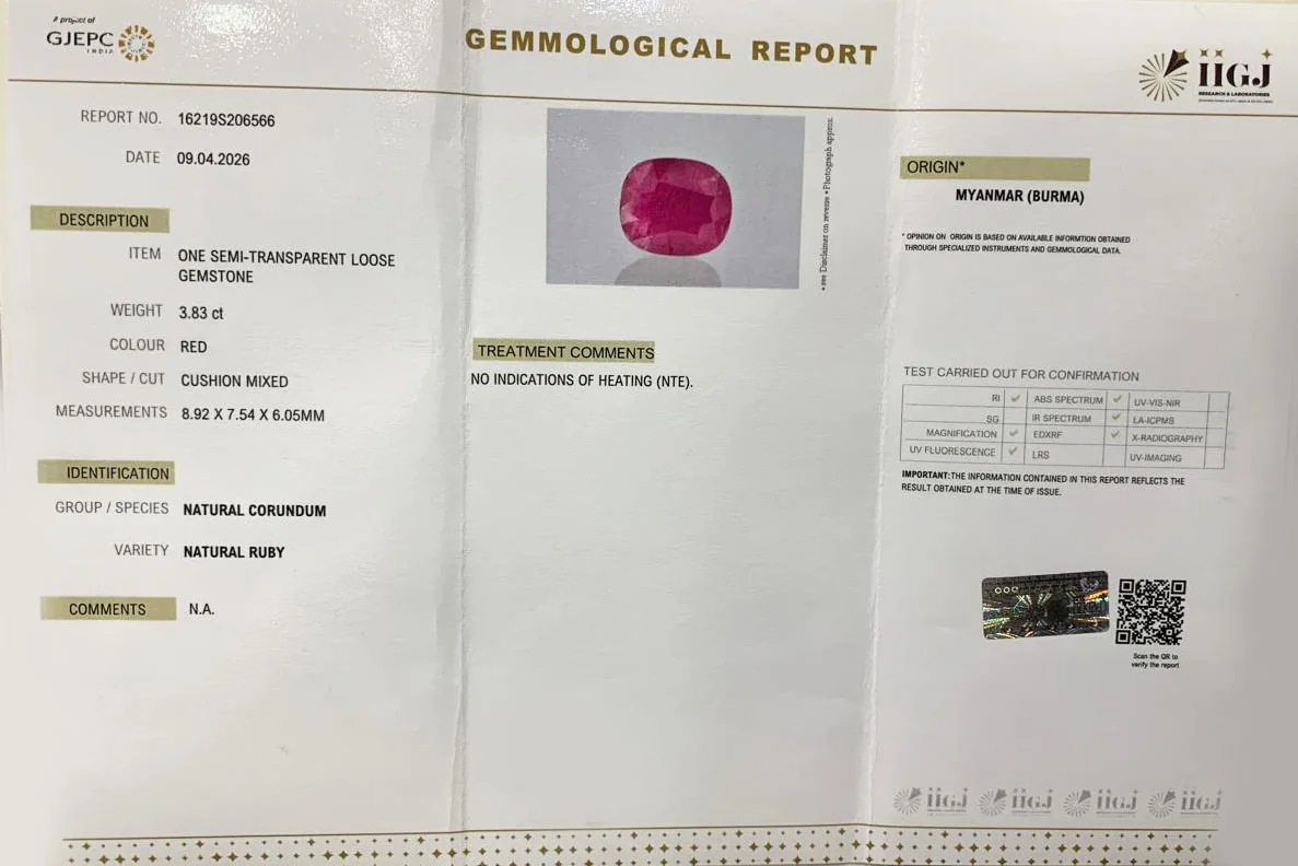 Burma Ruby 3.83ct. (Luxury) view 3