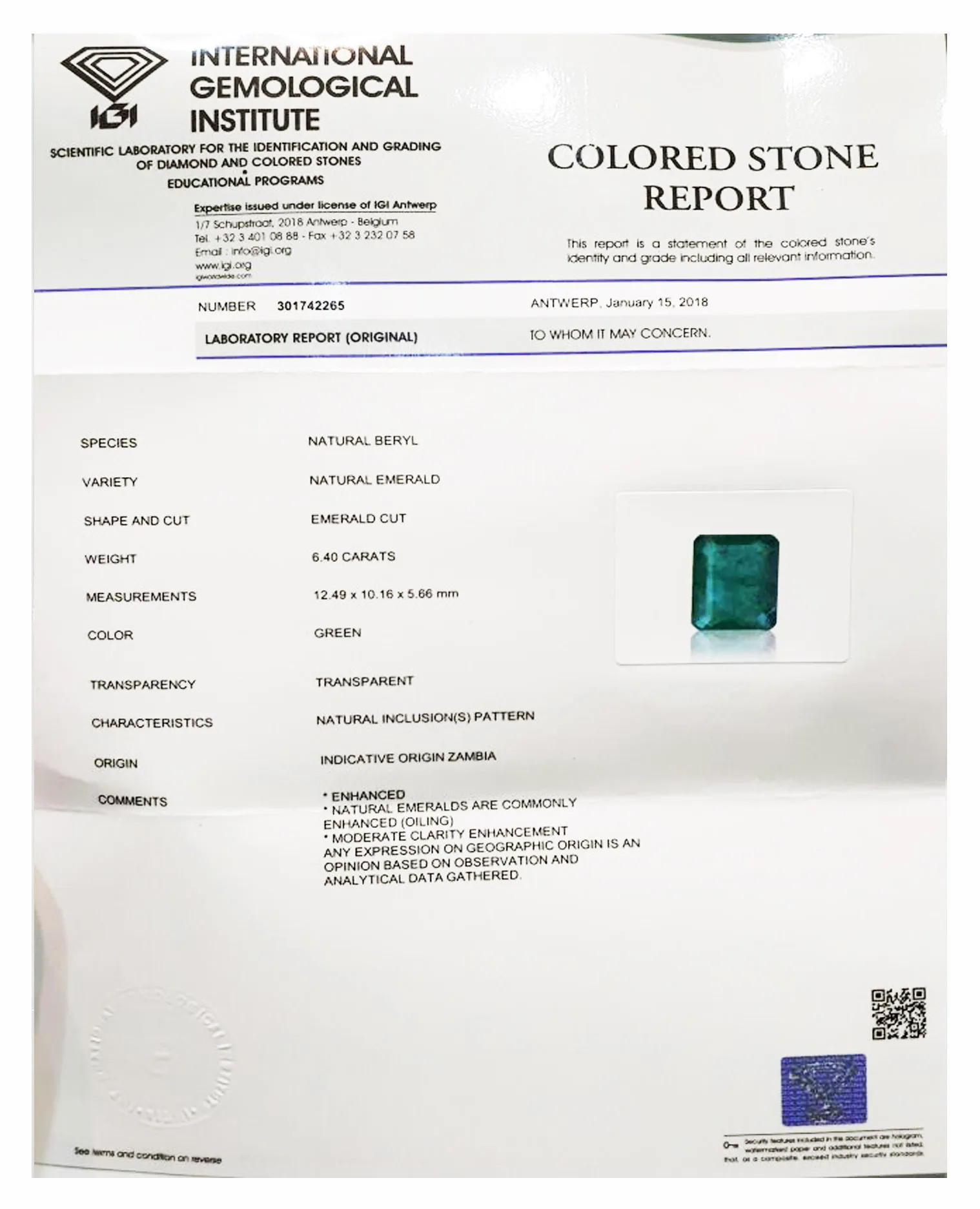 Emerald 6.40ct.On-Demand view 2
