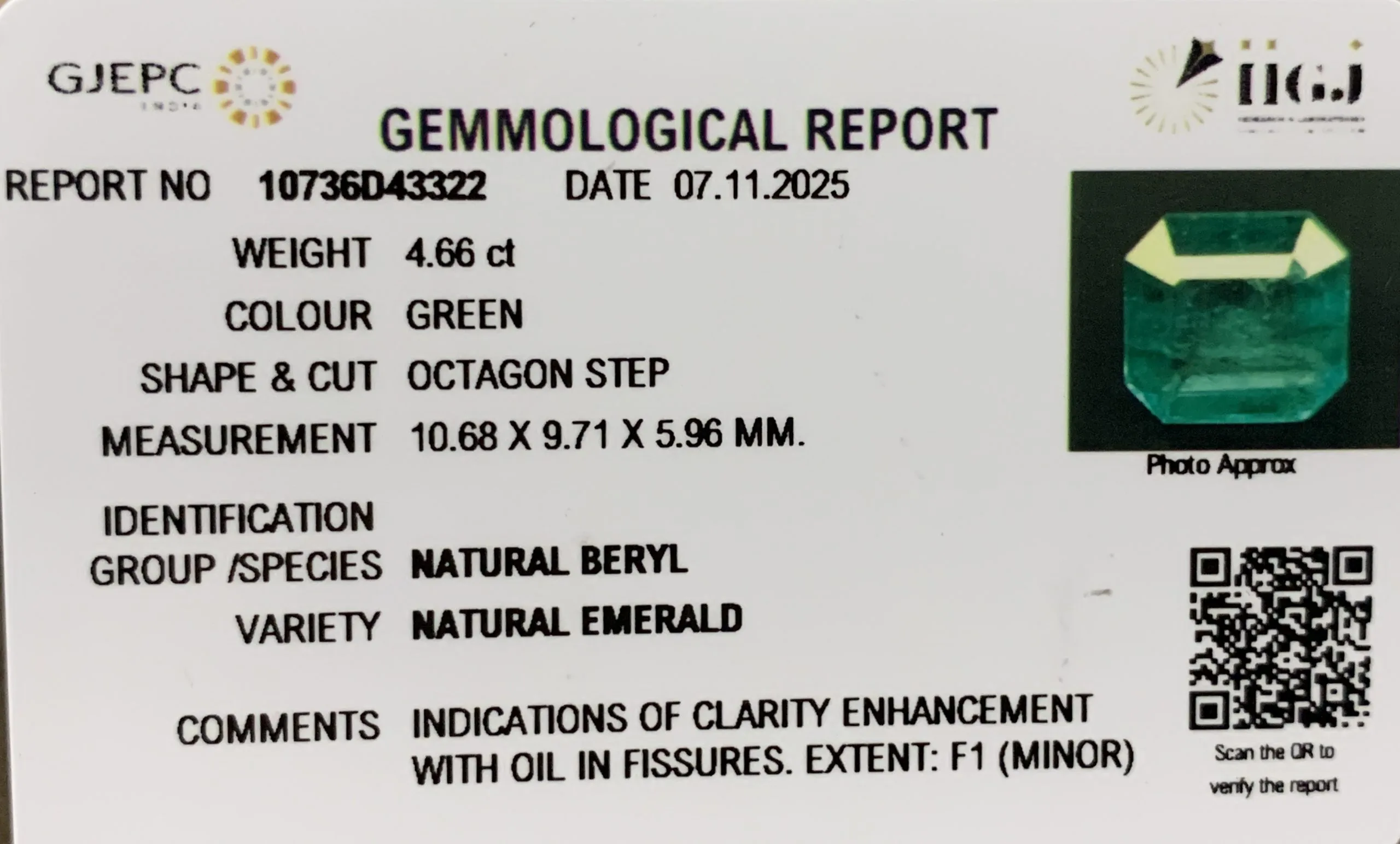 Emerald 4.66ct. (Luxury) view 2