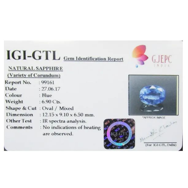 Blue Sapphire 6.90ct On-Demand view 4