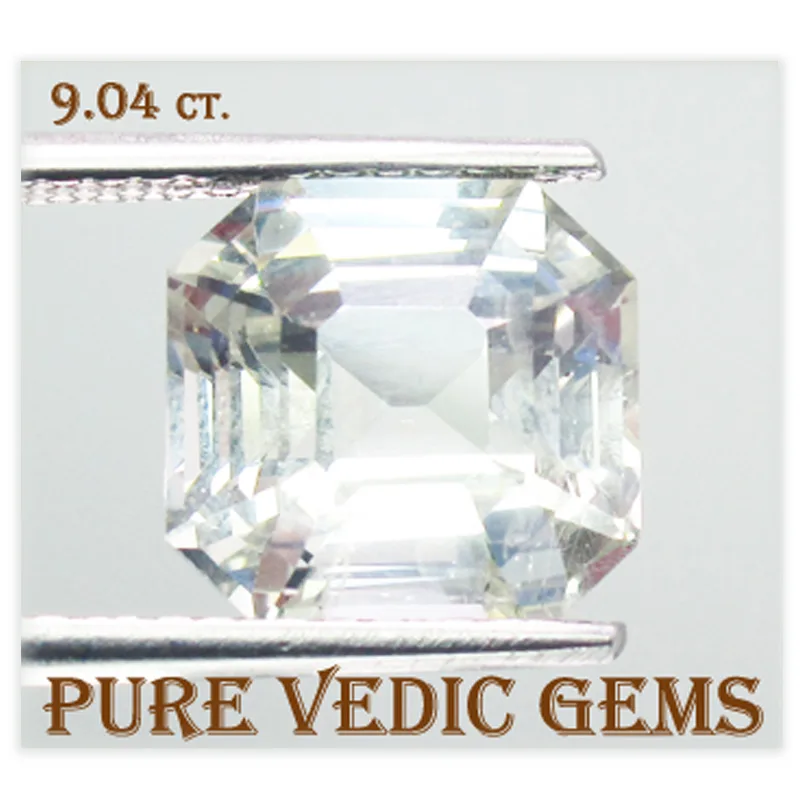 White Sapphire 9.04ct.On-Demand view 2