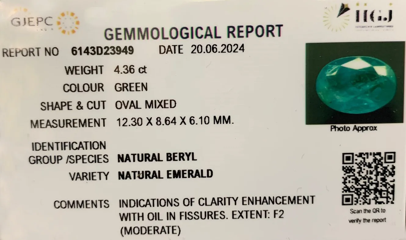 Emerald 4.36ct. (Super Premium) view 3