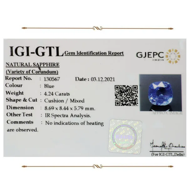 Blue Sapphire 4.24ct.On-Demand view 2