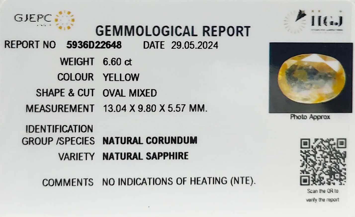 Yellow Sapphire 6.60ct. (Super Premium) view 2