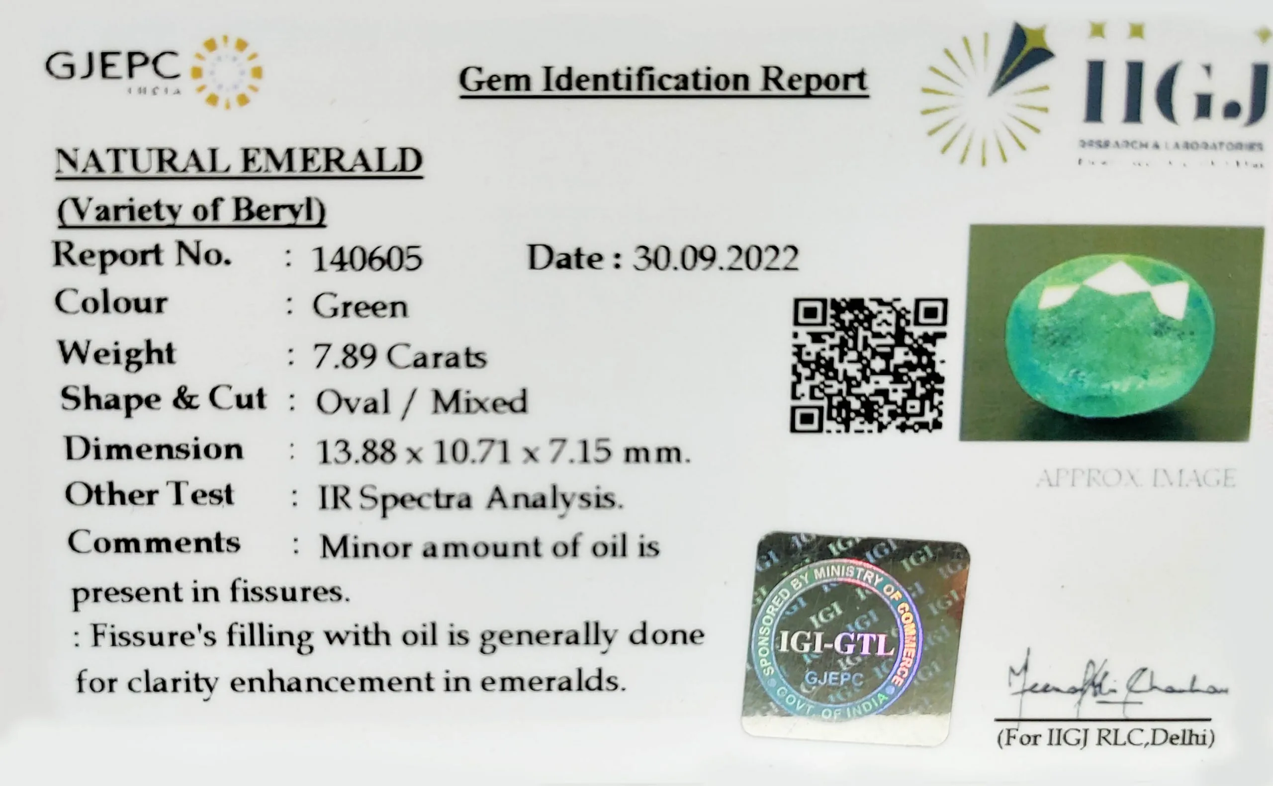 Emerald 7.89ct. (Economy) view 2