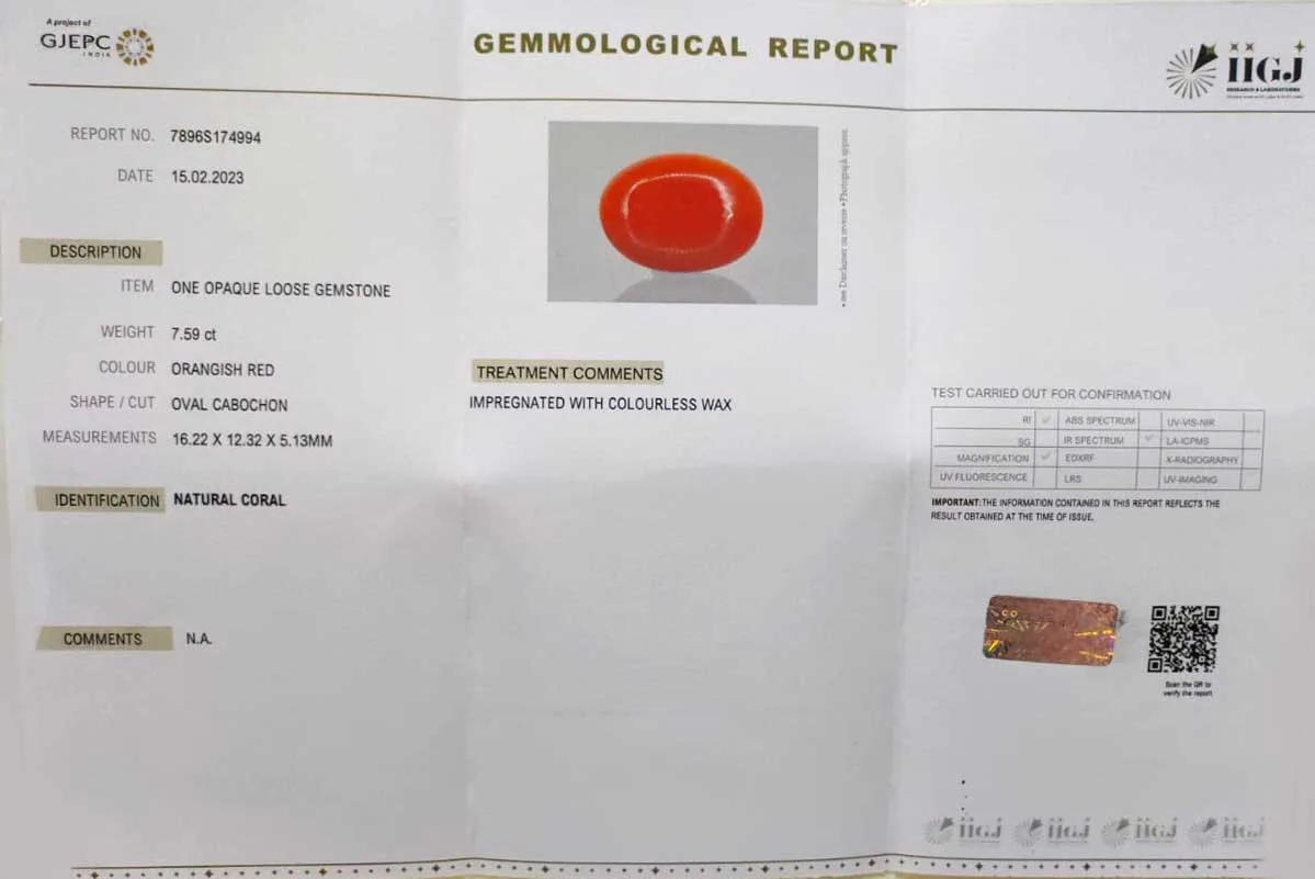 Japanese Red Coral 7.59ct-On Demand view 3