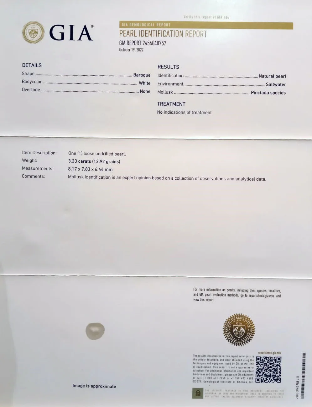 Basra Pearl 3.23ct.On-Demand view 2