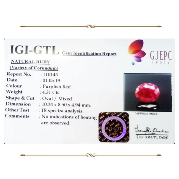 African Ruby 4.21ct. (Premium) view 2