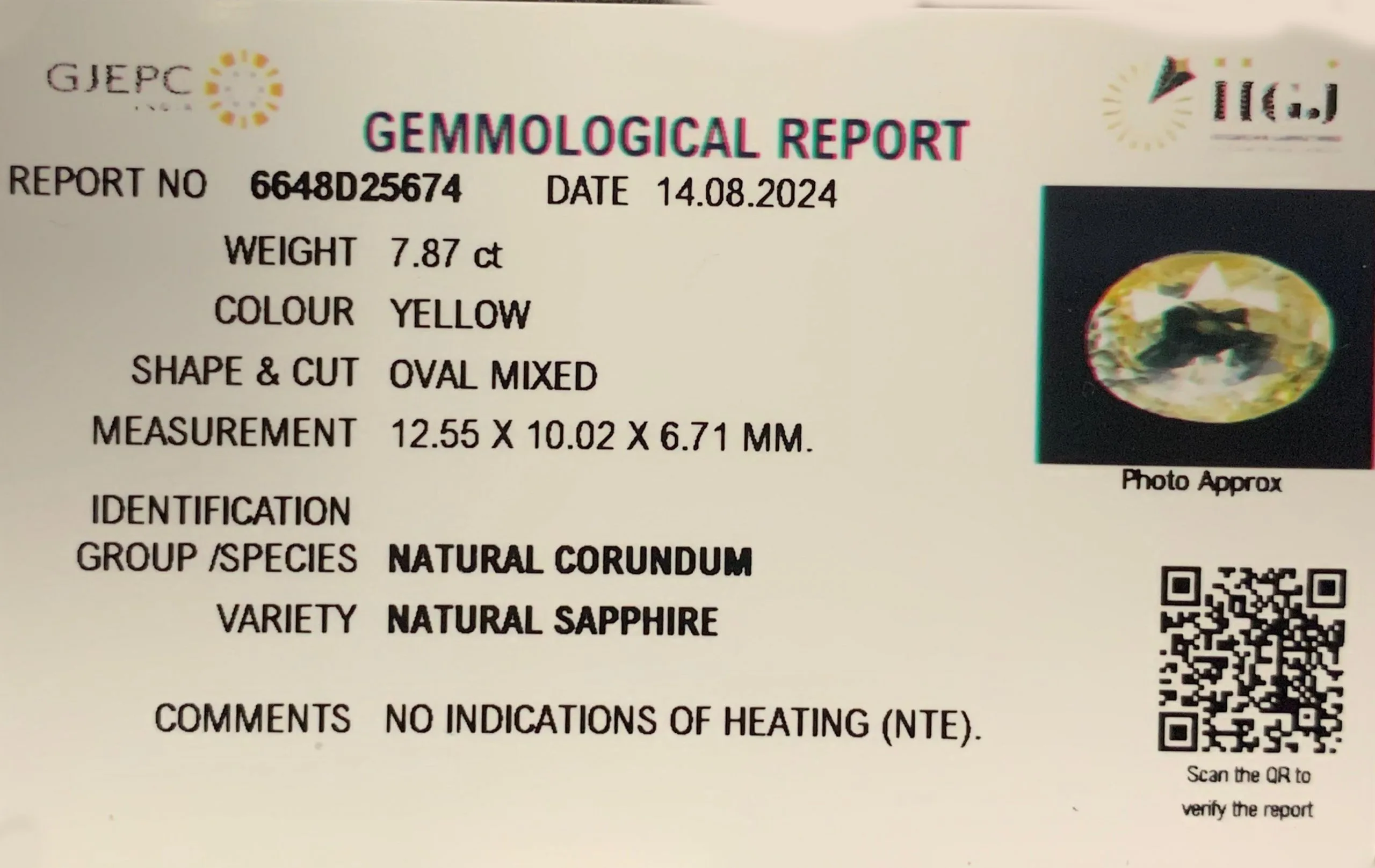 Yellow Sapphire 7.87ct.On-Demand view 2