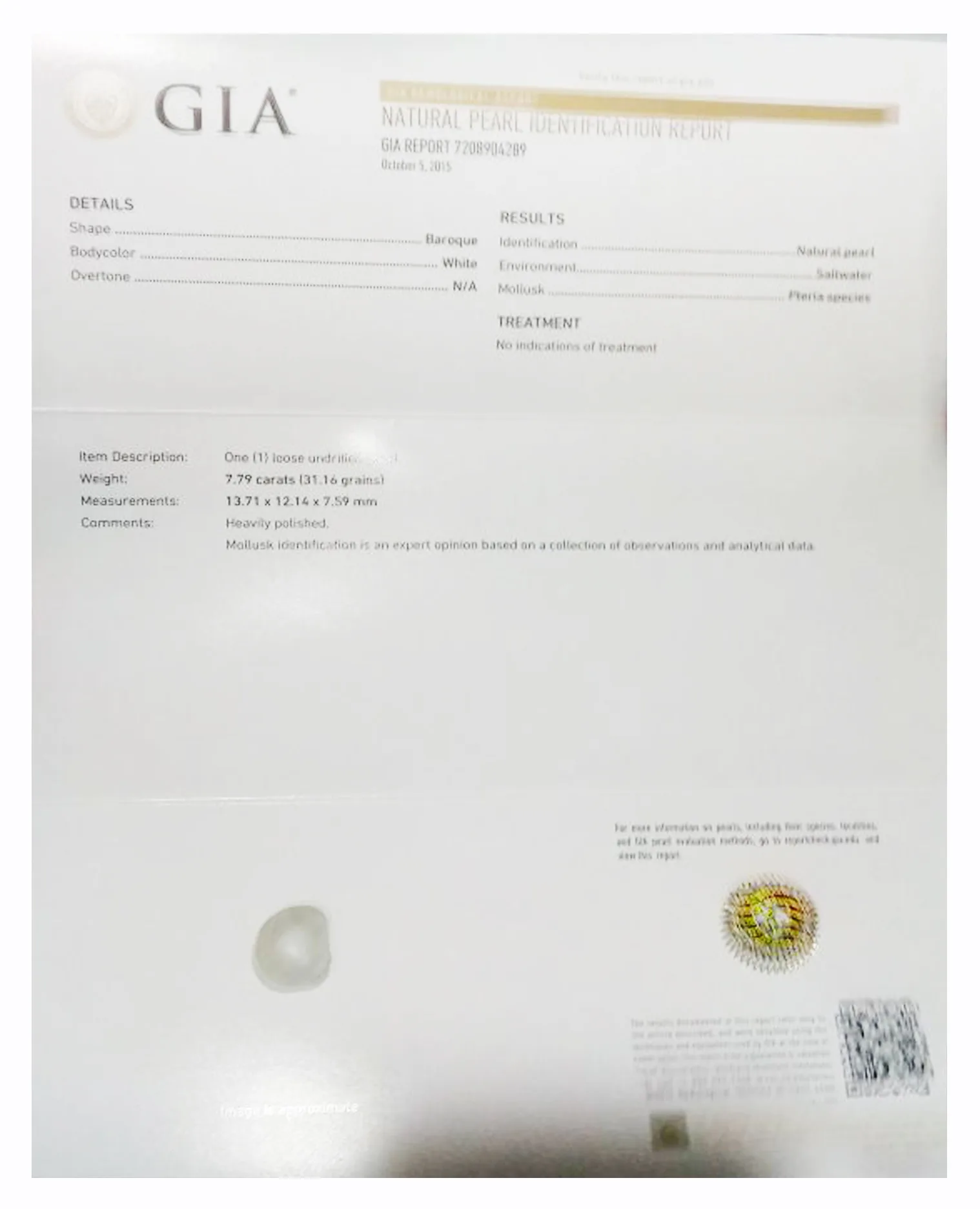Basra Pearl 7.79ct.On-Demand view 2