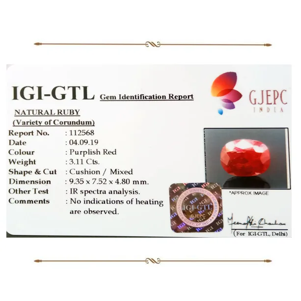 African Ruby 3.11ct. (Premium) view 2