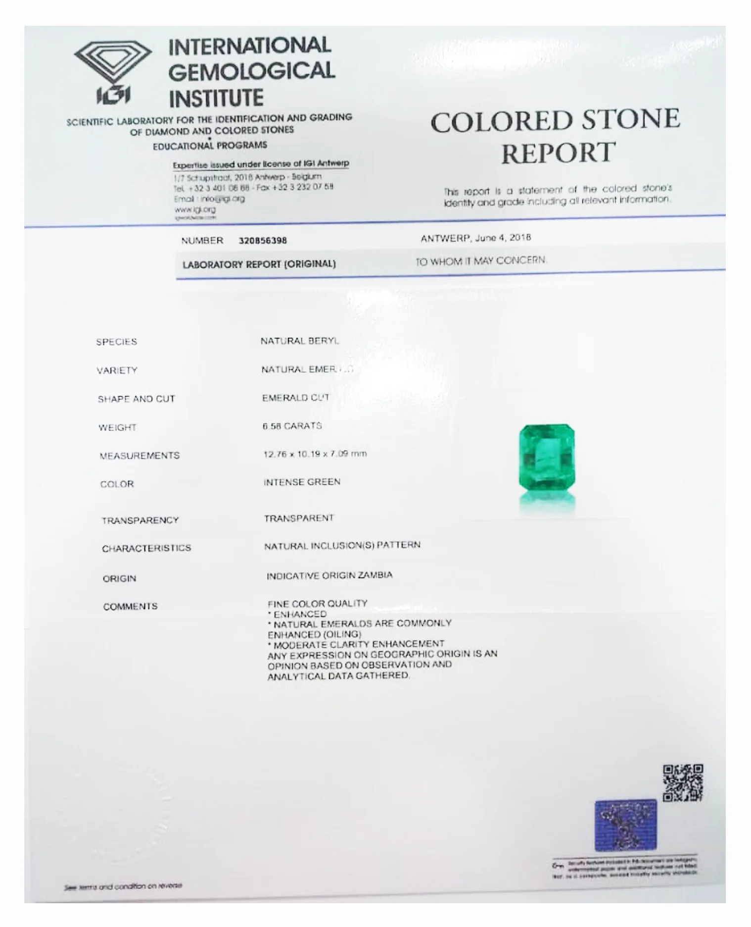 Emerald 6.58ct.On-Demand view 2