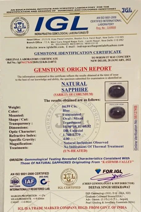 Blue Sapphire 4.59ct.On-Demand view 2