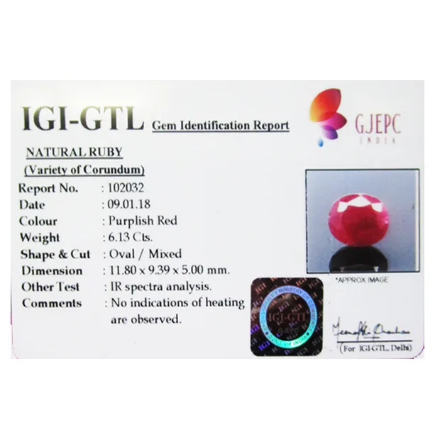 African Ruby 6.13ct. (Premium) view 2