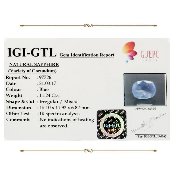 Blue Sapphire 11.24ct. (Premium) view 2