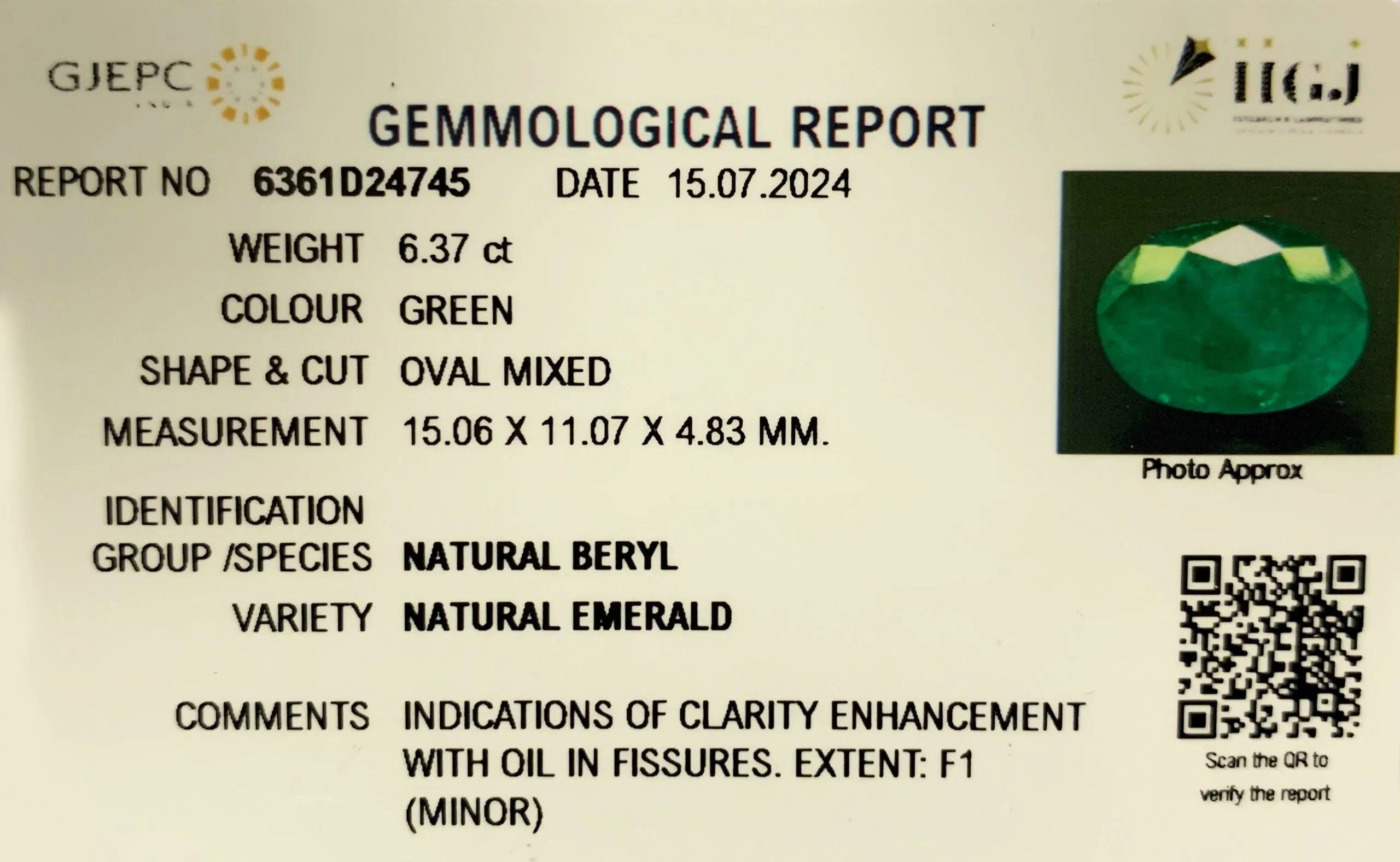 Emerald 6.37ct. (Economy) view 3