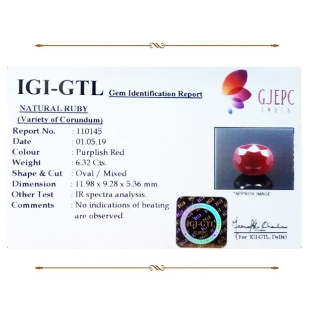 African Ruby 6.32ct. (Premium) view 2