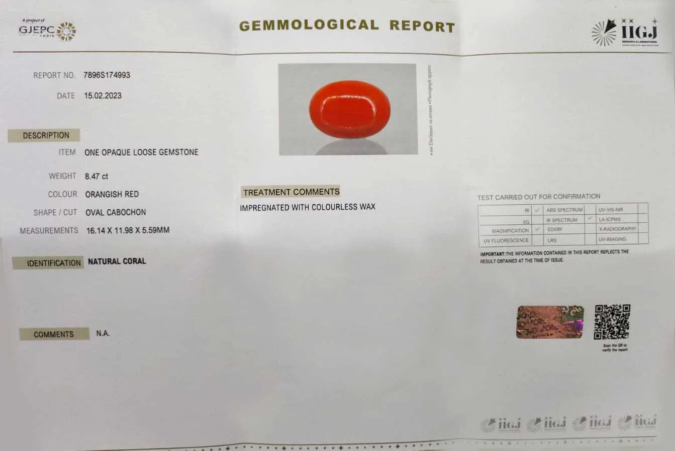 Japanese Red Coral 8.47ct-On Demand view 2