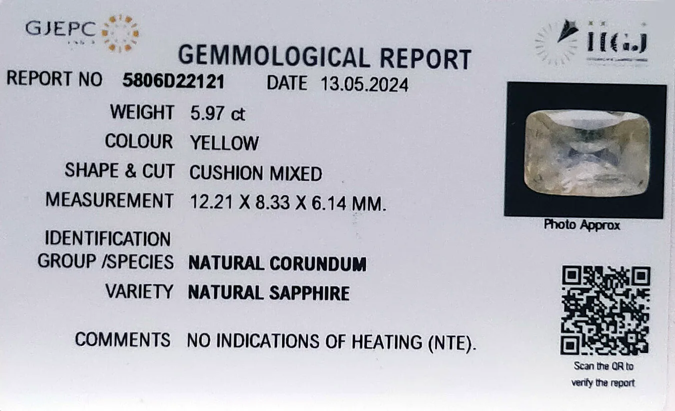 Yellow Sapphire 5.97ct. (Premium) view 3