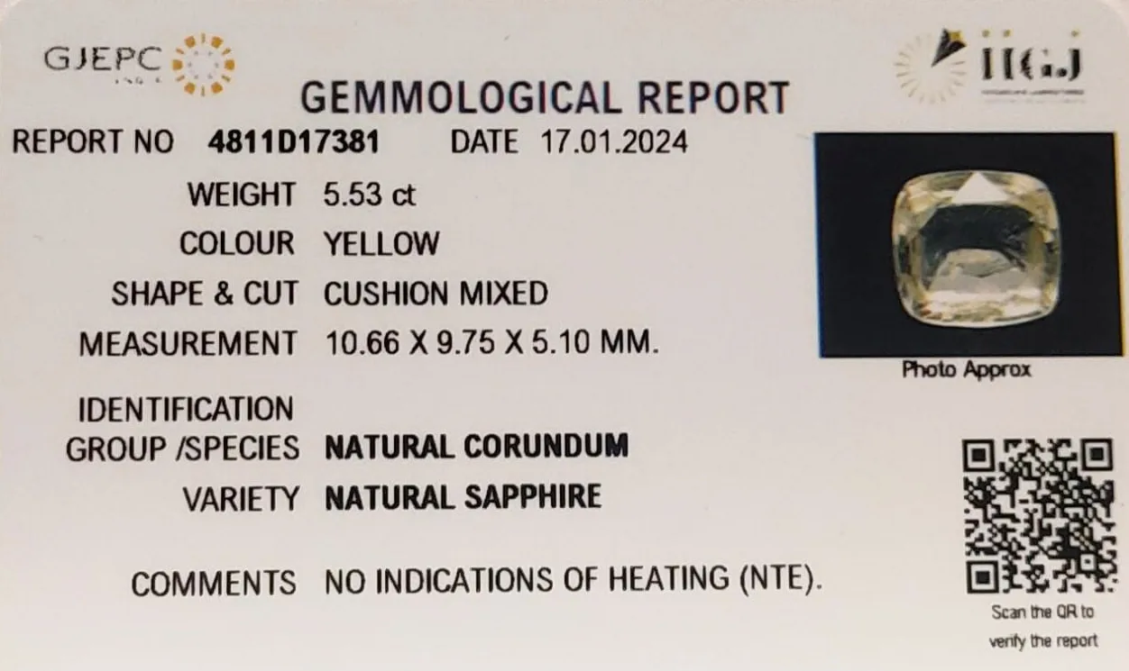 White Sapphire 5.53ct. (Luxury) view 2