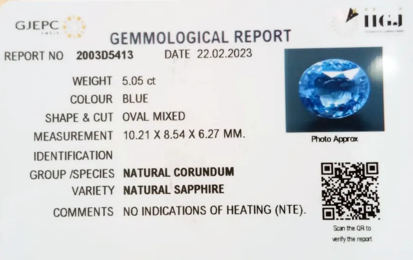 Blue Sapphire 5.05ct.On-Demand view 2
