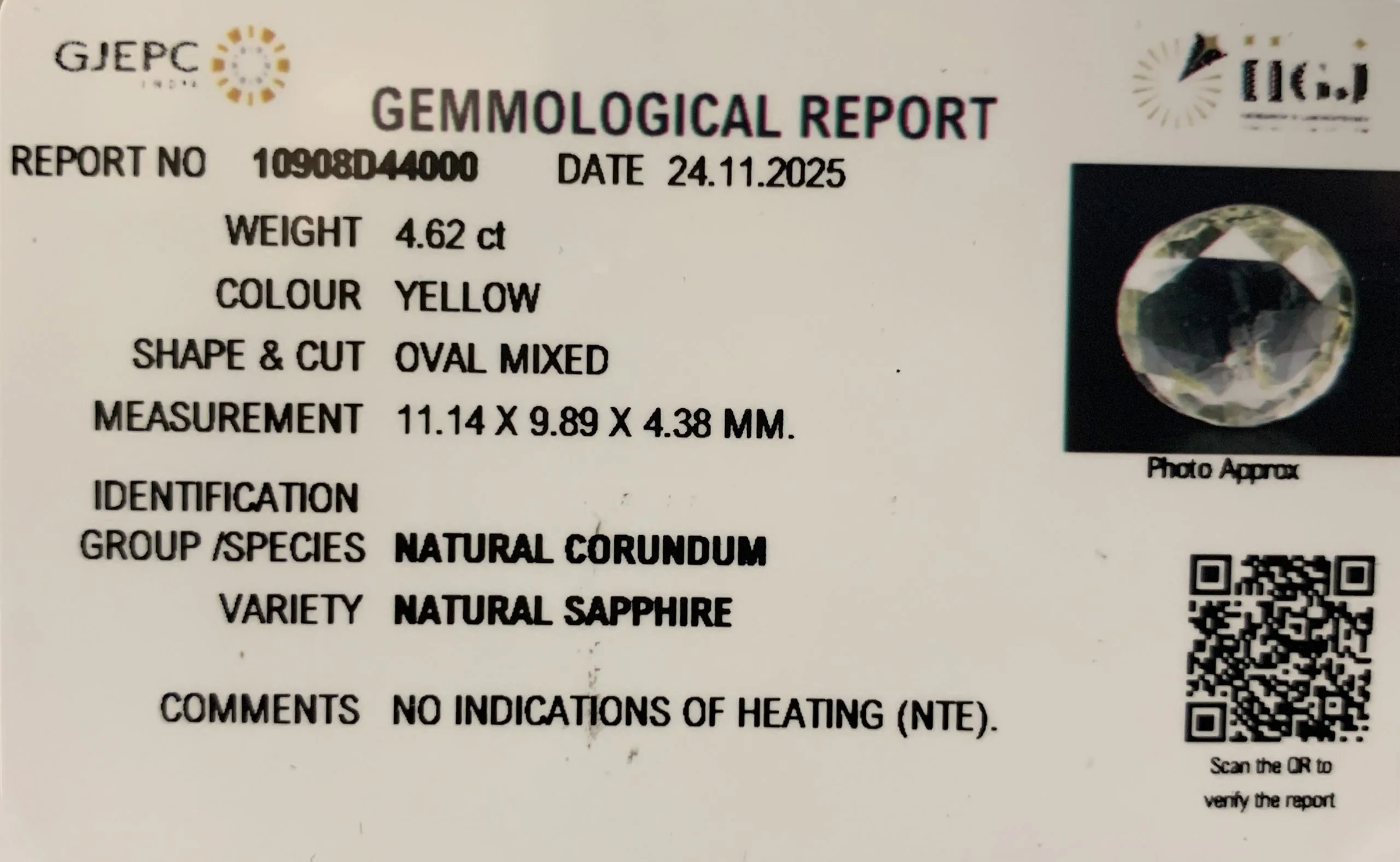 Yellow Sapphire 4.62ct. (Luxury) view 2