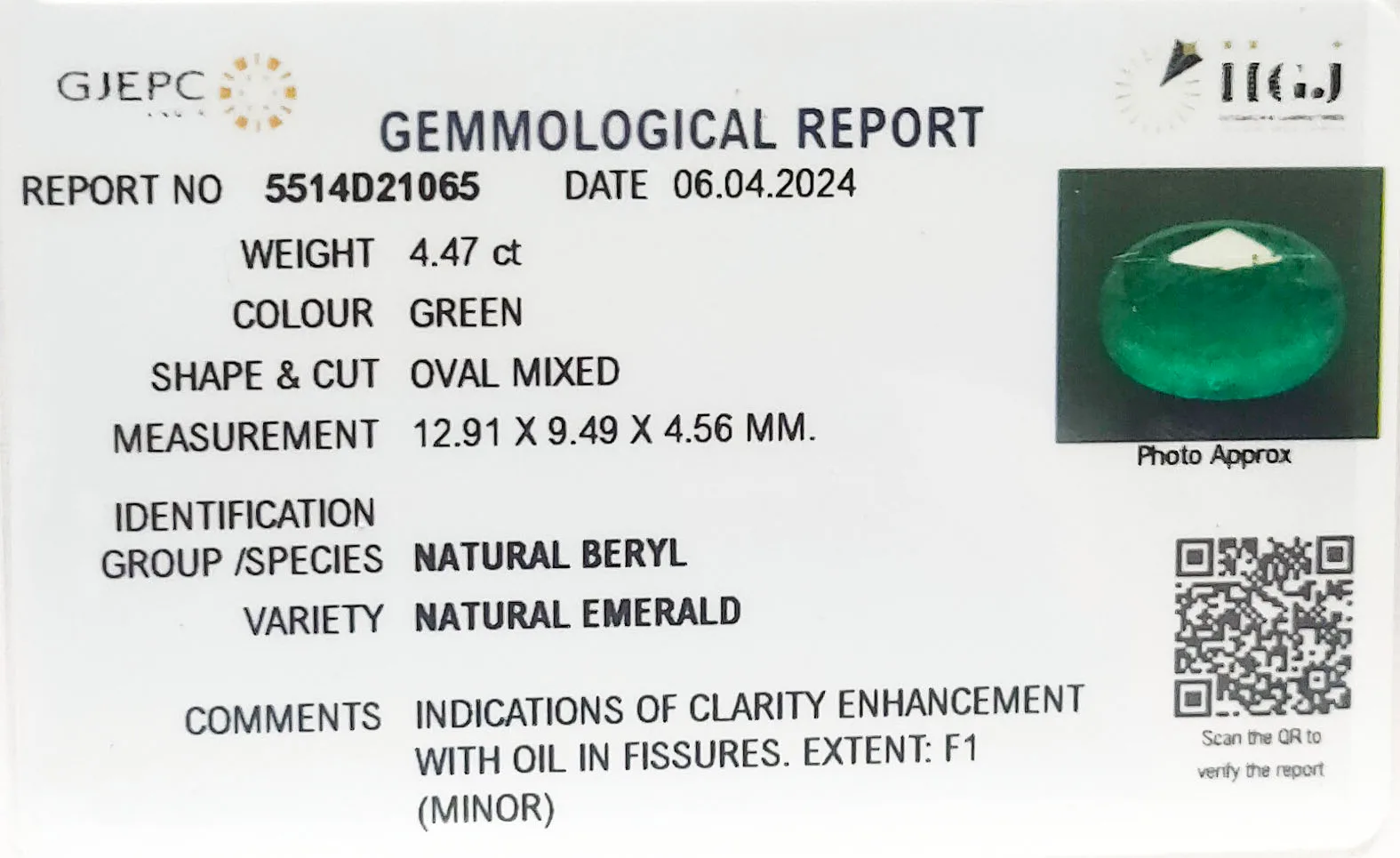 Emerald 4.47ct. (Super Premium) view 3