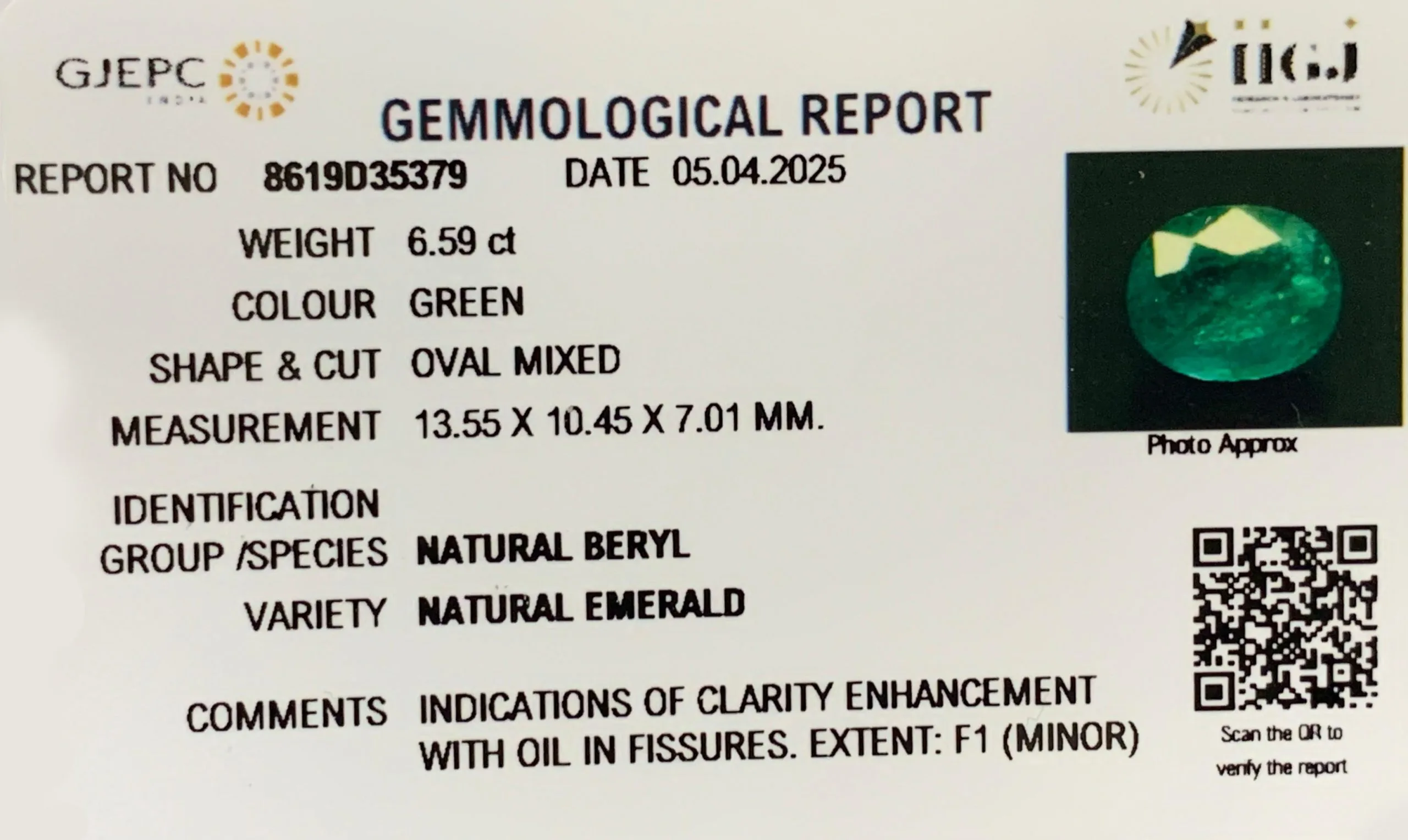 Emerald 6.59ct. (Luxury) view 2