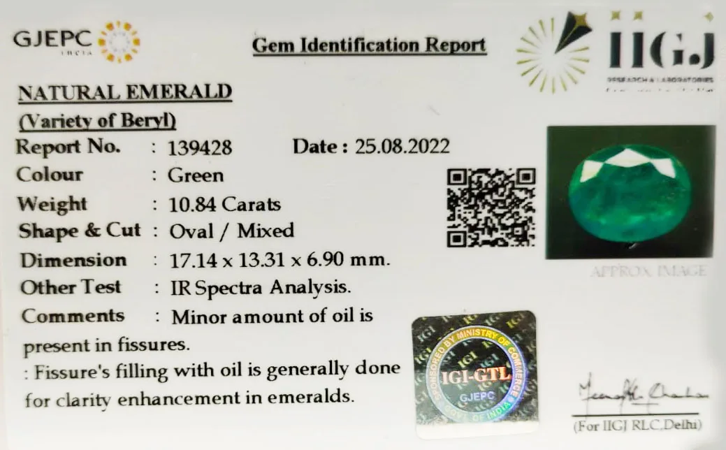 Emerald 10.84ct. (Premium) view 3