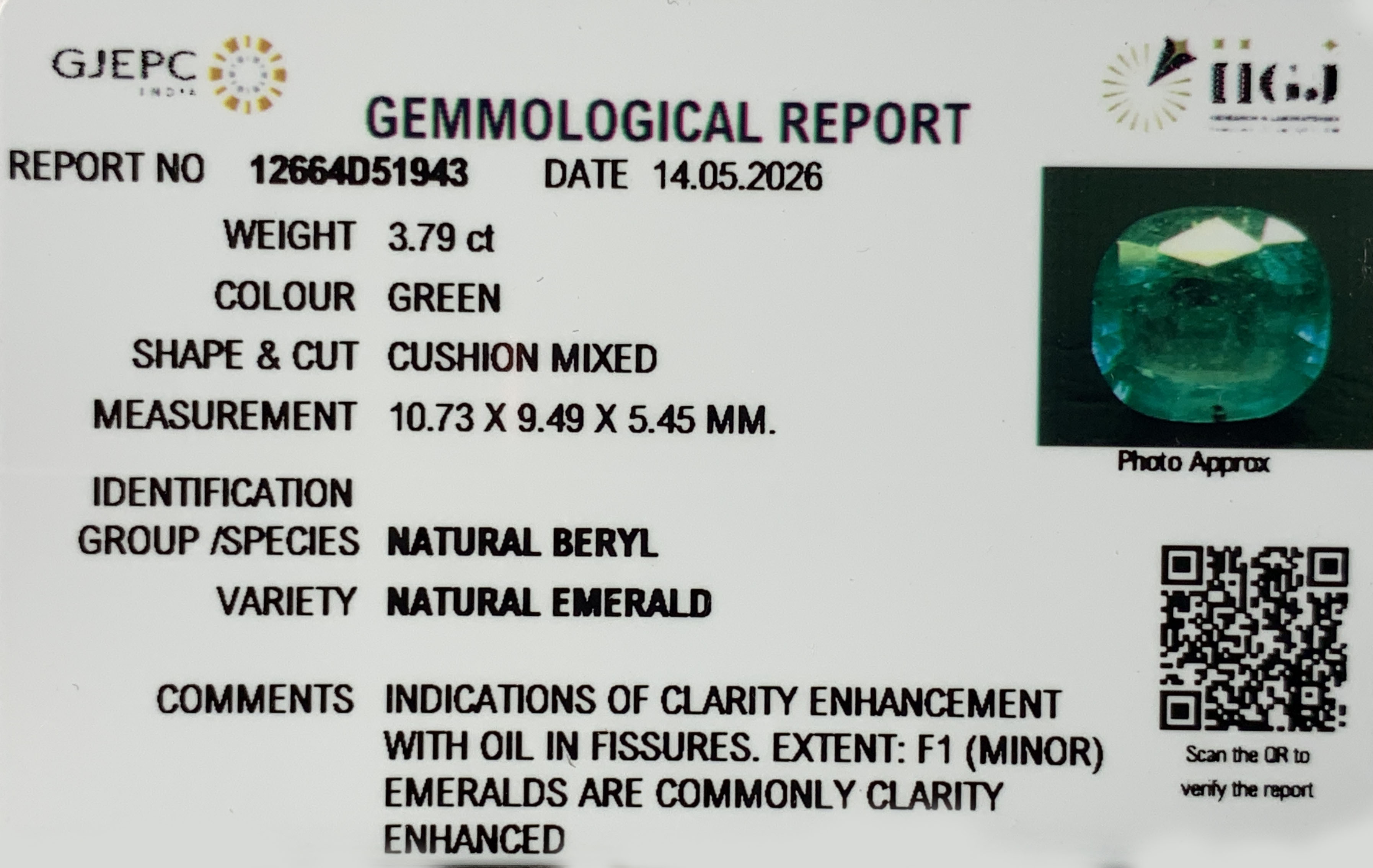 Emerald 3.79ct. (Luxury) view 2