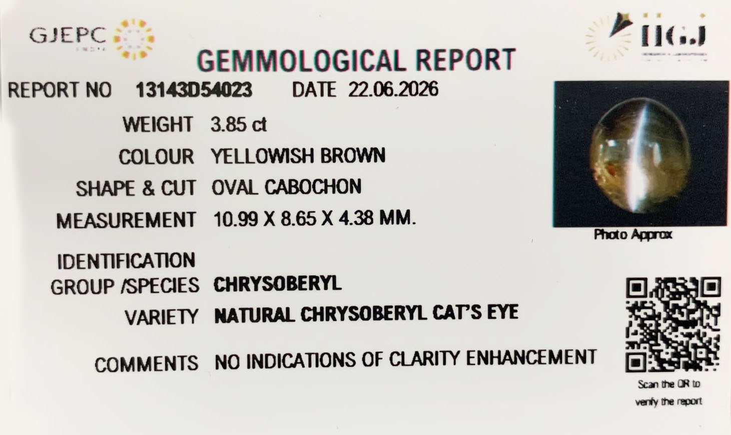 Catseye 3.85ct.On-Demand view 2
